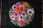Dior Scarf Vintage CD Logo Flower Pattern Black — view 5