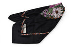 Dior Scarf Vintage CD Logo Flower Pattern Black — view 3