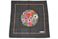 Dior Scarf Vintage CD Logo Flower Pattern Black