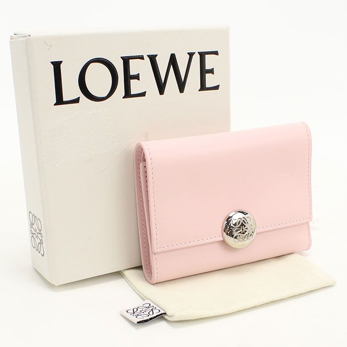 Loewe Vertical Wallet Small Pebble Trifold Calf