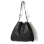 Gucci 001 Shoulder Bag Drawstring Leather Black — view 2