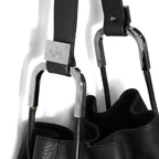 Gucci 001 Shoulder Bag Drawstring Leather Black — view 5
