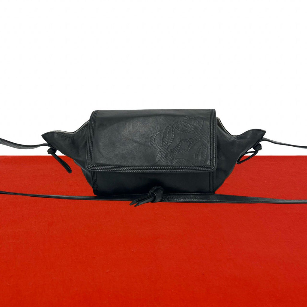 Loewe Vintage Anagram Logo Nappa Leather Mini Shoulder Bag Pochette Crossbody