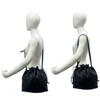 Loewe Vintage Anagram Logo Nappa Leather Drawstring Shoulder Bag Pochette — view 2