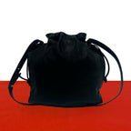 Loewe Vintage Anagram Logo Nappa Leather Drawstring Shoulder Bag Pochette