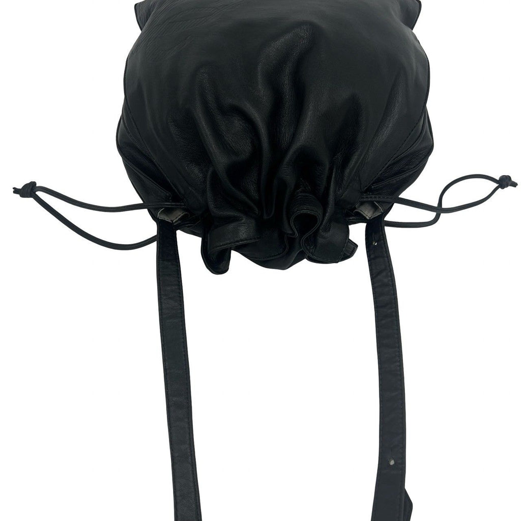 Loewe Vintage Anagram Logo Nappa Leather Drawstring Shoulder Bag Pochette — view 4