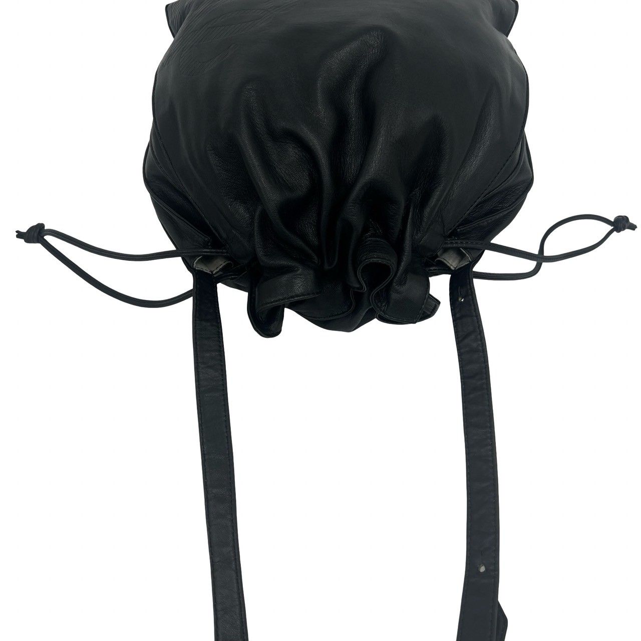 Loewe Vintage Anagram Logo Nappa Leather Drawstring Shoulder Bag Pochette — view 4