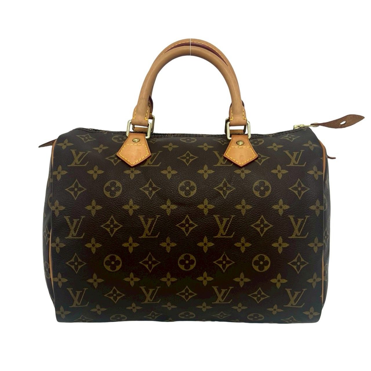 Louis Vuitton Speedy 30 Monogram Pattern Leather Mini Boston Bag Brown — view 3