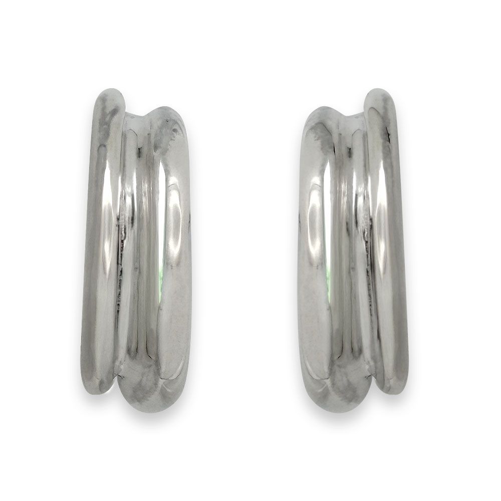 Chanel Hoop Logo Earrings
