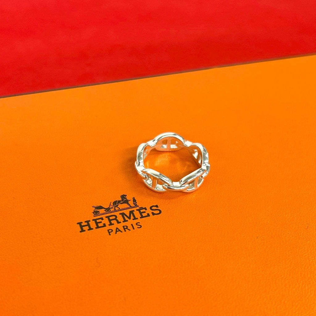 Hermes Enchainee Ring 925 Sterling Silver