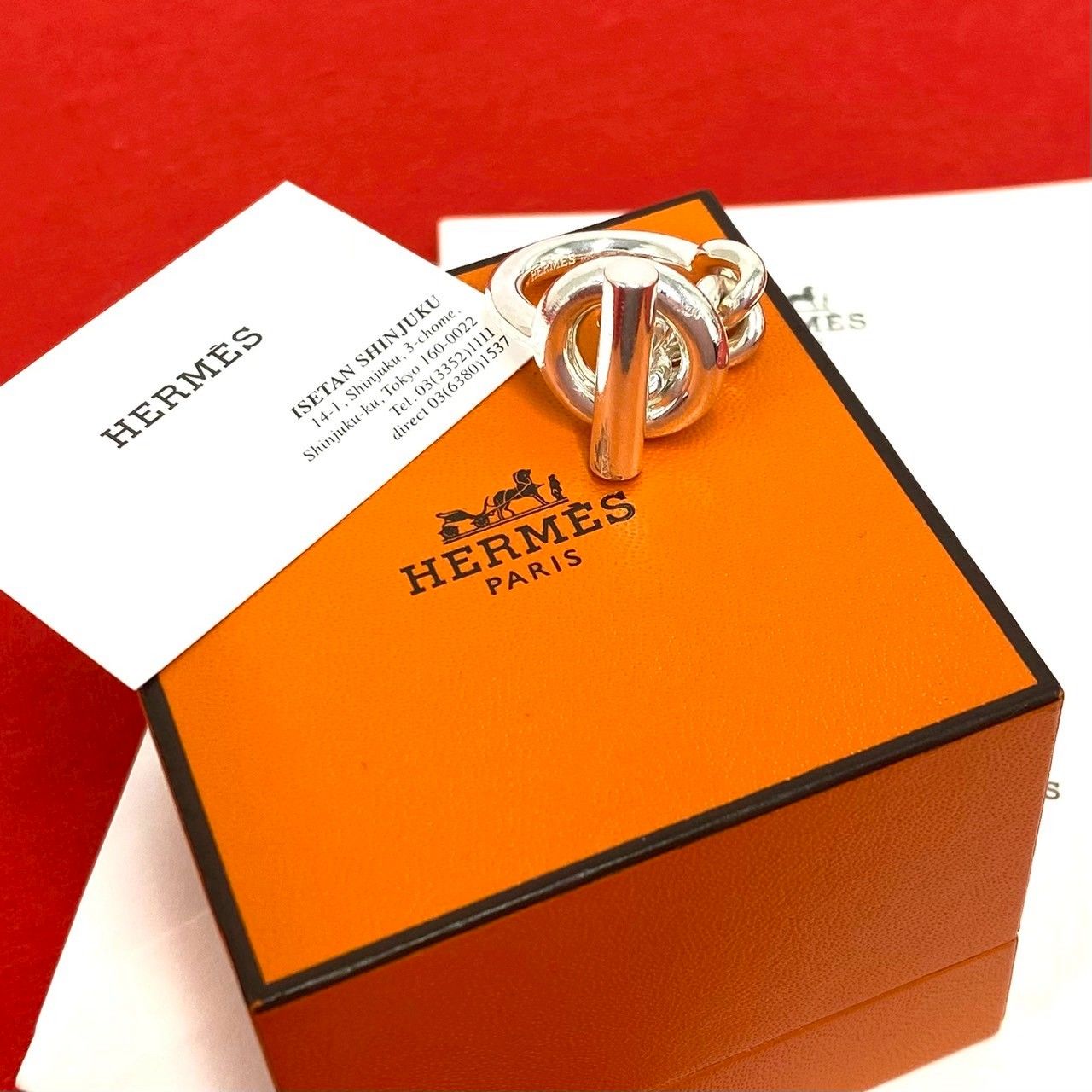 Hermes Croisette Ring 925 Sterling Silver