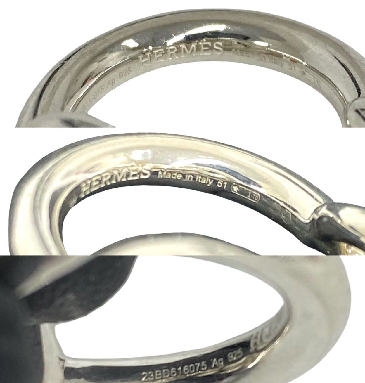 Hermes Croisette Ring 925 Sterling Silver — view 3
