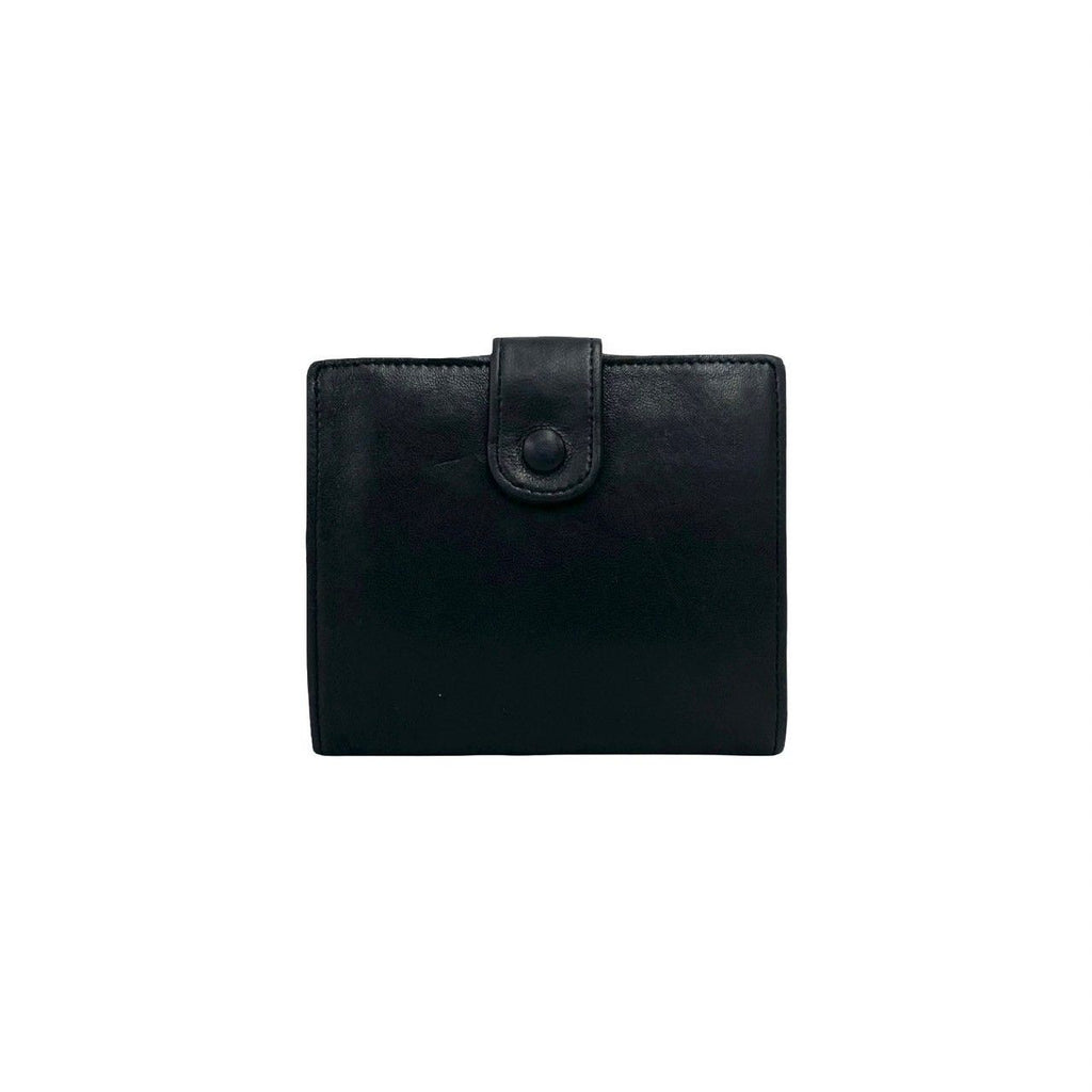 Chanel Card Seal Edition Vintage CC Logo Lambskin Leather Bifold Wallet Black — view 2