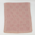 Loewe Anagram All Over Pattern Large Shawl Silk Pink Vintage Scarf — view 3