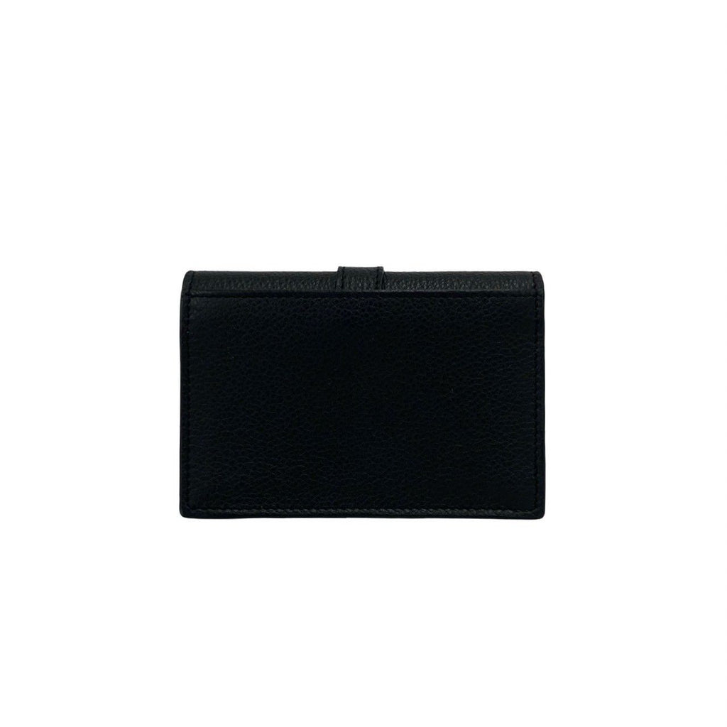 Saint Laurent YSL Cassandra Logo Leather Card Case Business Holder Black — view 2