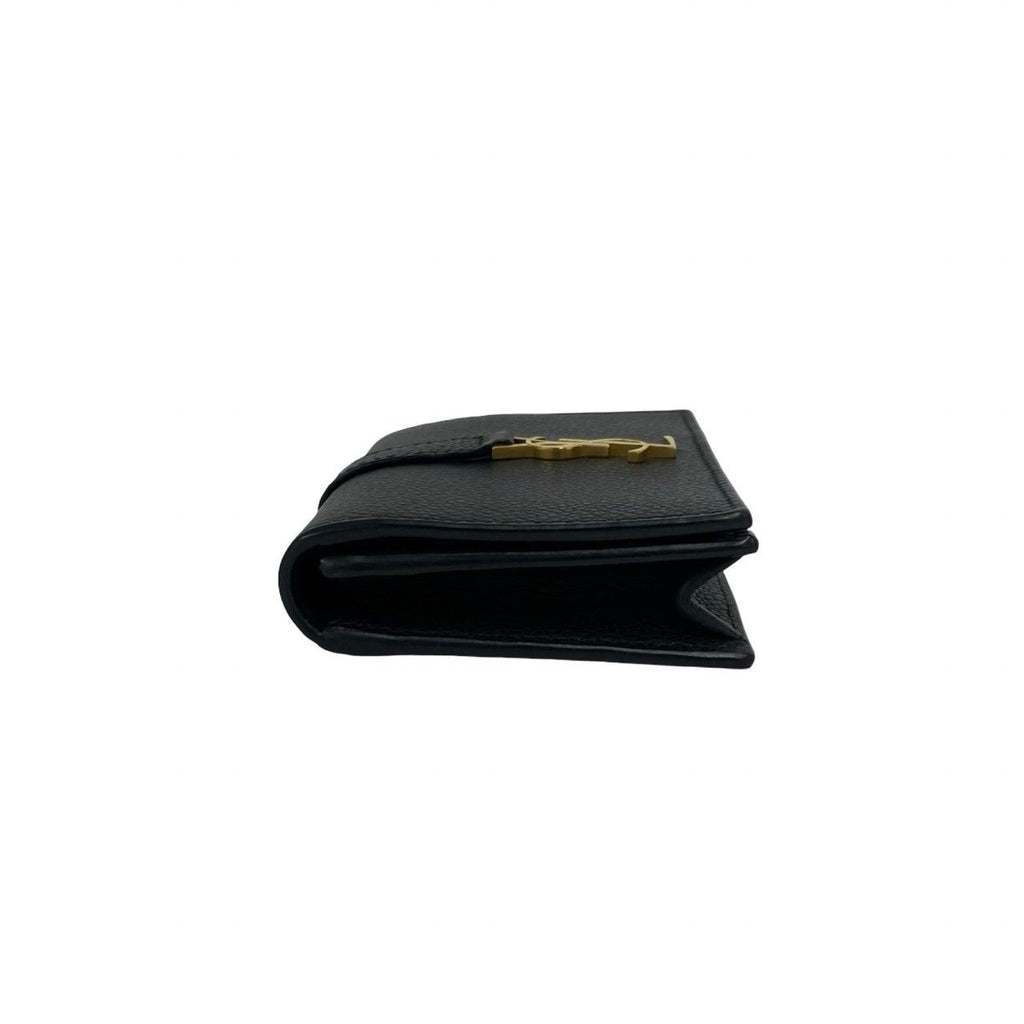 Saint Laurent YSL Cassandra Logo Leather Card Case Business Holder Black — view 4