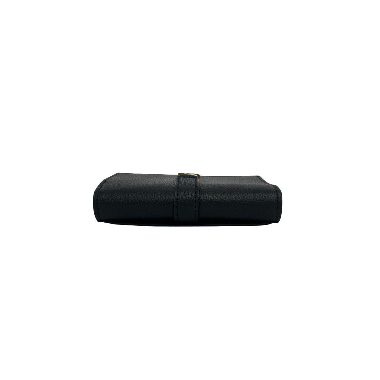 Saint Laurent YSL Cassandra Logo Leather Card Case Business Holder Black — view 3