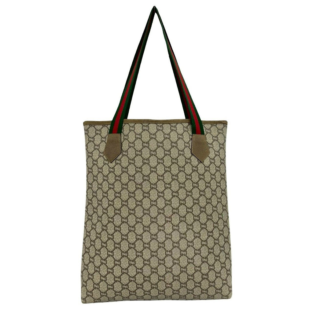 Gucci Vintage Sherry Line Plus Leather Tote Brown — view 3