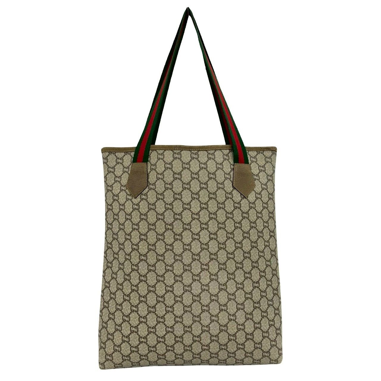 Gucci Vintage Sherry Line Plus Leather Tote Brown — view 3