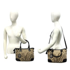 Gucci Ski GG Canvas Leather 2-Way Mini Tote Shoulder Bag Brown — view 2