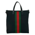 Gucci Sherry Line Canvas Leather 2-Way Shoulder Bag Business Black — view 3