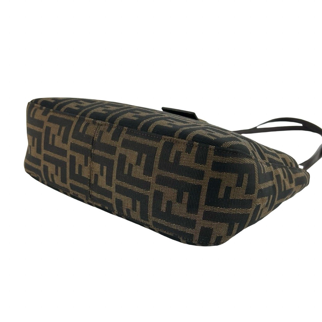 Fendi Vintage Zucca FF Pattern Canvas Leather Shoulder Bag Brown — view 8