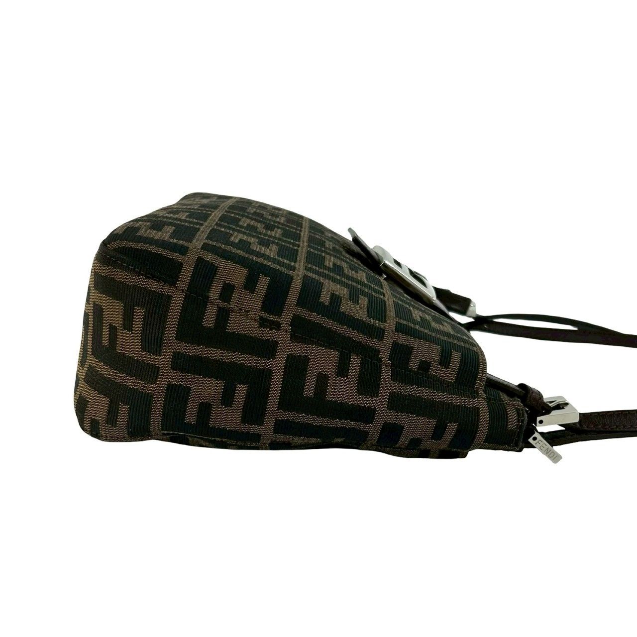 Fendi Vintage Zucca FF Pattern Canvas Leather Shoulder Bag Brown — view 6