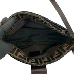 Fendi Vintage Zucca FF Pattern Canvas Leather Shoulder Bag Brown — view 9