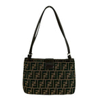 Fendi Vintage Zucca FF Pattern Canvas Leather Shoulder Bag Brown — view 3
