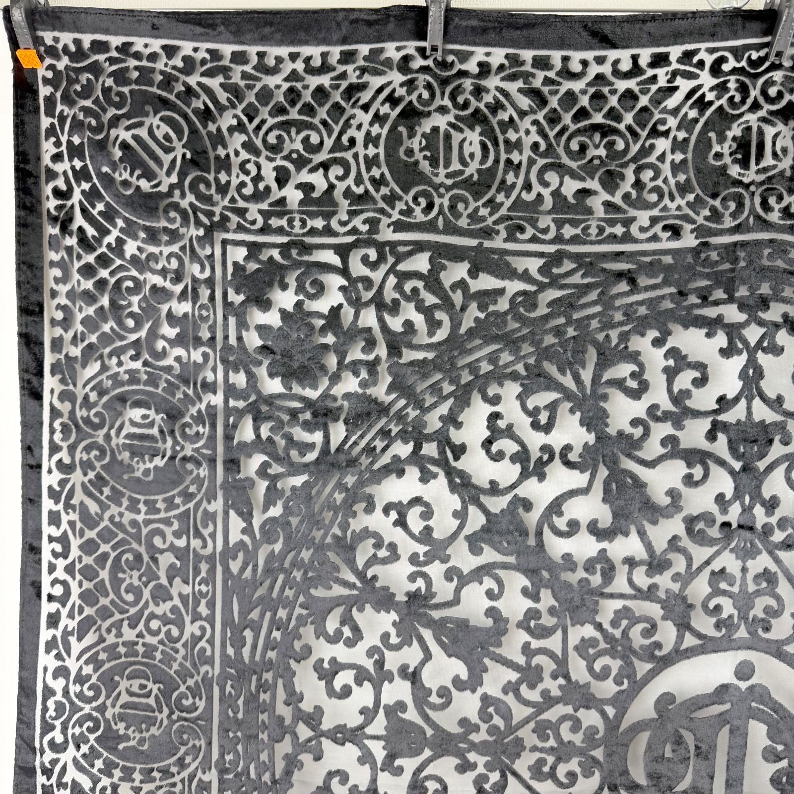 Dior Trotter Oblique Large Scarf Silk Black Vintage — view 2