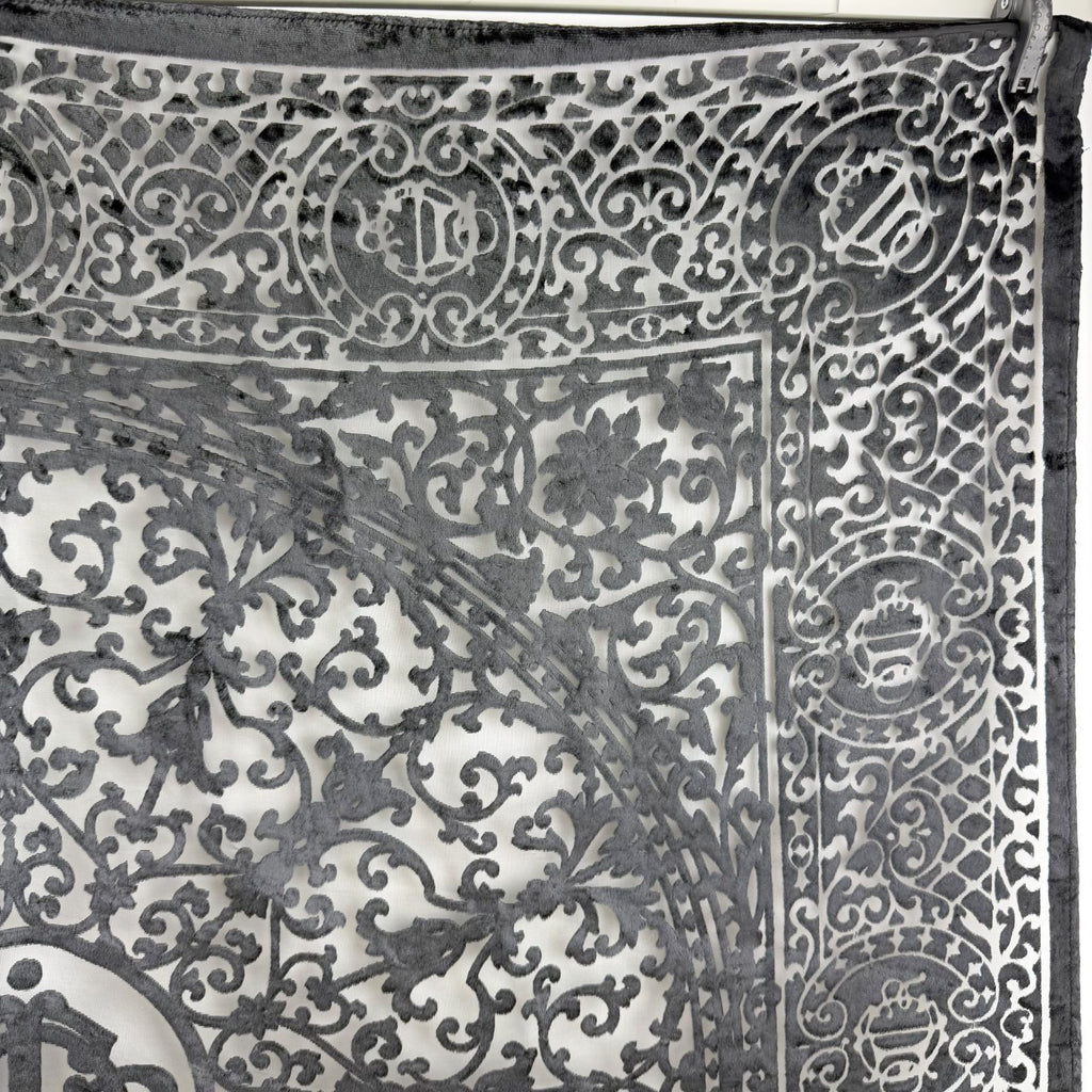 Dior Trotter Oblique Large Scarf Silk Black Vintage — view 3
