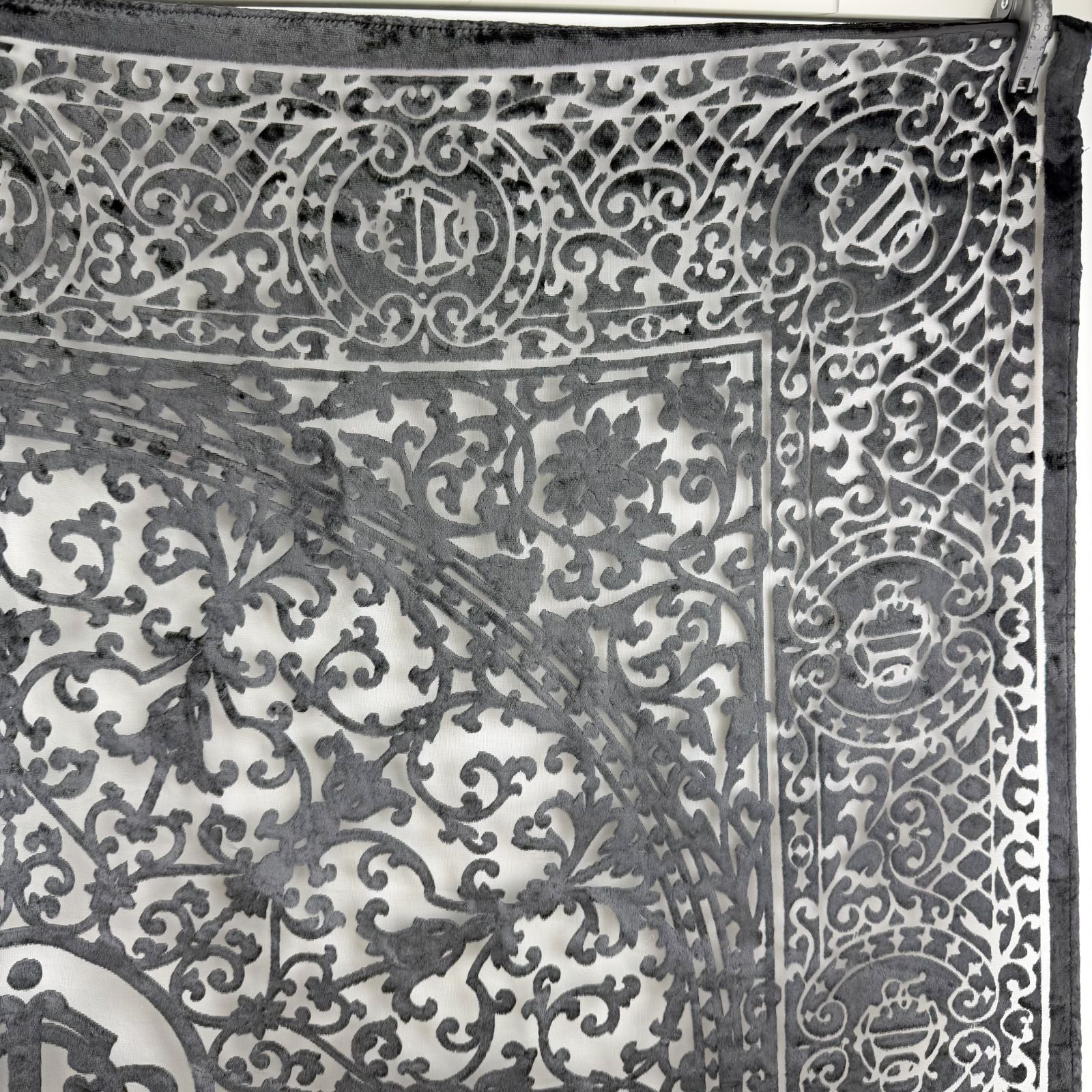 Dior Trotter Oblique Large Scarf Silk Black Vintage — view 3
