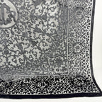 Dior Trotter Oblique Large Scarf Silk Black Vintage — view 5