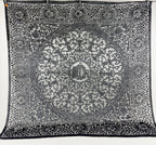 Dior Trotter Oblique Large Scarf Silk Black Vintage