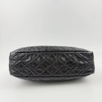 Chanel Quilted 2.55 Chain Shoulder Boston Bag Leather Black Vintage — view 8
