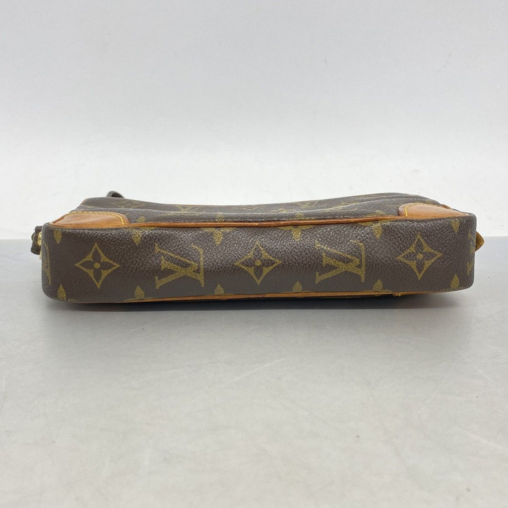 Louis Vuitton Clutch Monogram Marly Dragonne PM Brown — view 3