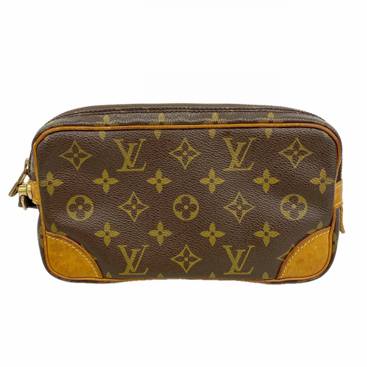 Louis Vuitton Clutch Monogram Marly Dragonne PM Brown