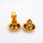 Chanel Earrings Vintage CC Logo Gold Plated — view 3