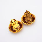 Chanel Earrings Vintage CC Logo Gold Plated — view 6