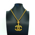 Chanel Necklace Vintage CC Logo Gold Plated — view 6