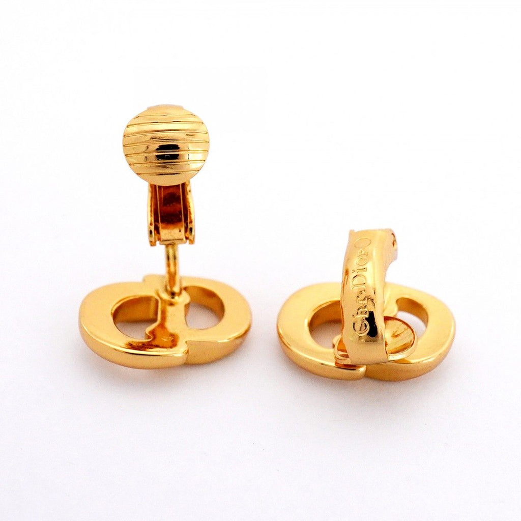 Dior Earrings CD Logo Gold Plated — view 3
