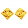 Chanel Earrings Vintage CC Logo Diamond