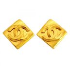 Chanel Earrings Vintage CC Logo Diamond