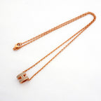 Hermes Necklace Mini Pop Gold Plated Gray Pink — view 3