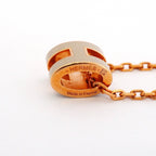 Hermes Necklace Mini Pop Gold Plated Gray Pink — view 5