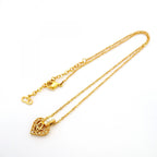 Dior Necklace Logo Gold Plated Rhinestone — view 3