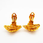 Chanel Earrings Vintage CC Logo Gold Plated — view 6