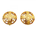 Chanel Earrings Vintage Logo Gold Plated