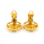 Chanel Earrings Vintage Logo Gold Plated — view 6