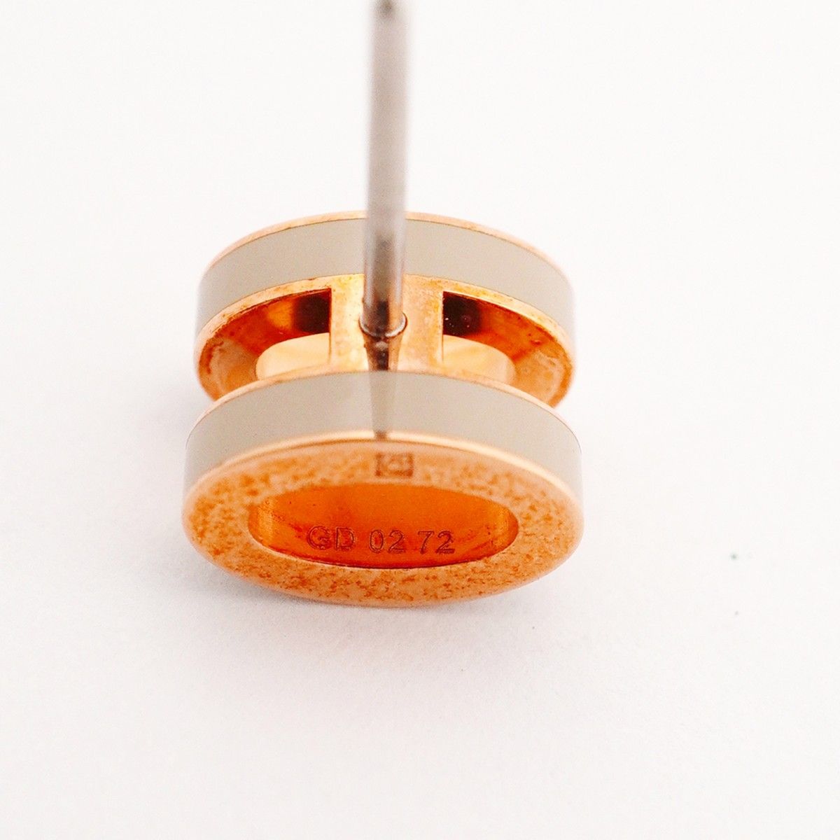 Hermes Earrings Mini Pop Gold Plated Gray Pink — view 5